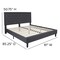 Flash Furniture King Size Dk Gray Fabric Platform Bed w/ Mattress SL-BM10-32-GG - alternate 8